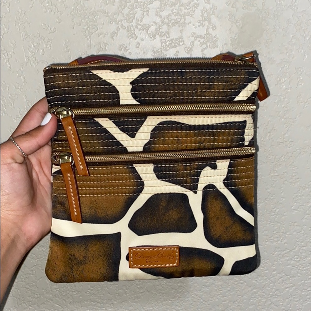 Giraffe print Dooney and Bourke satchel